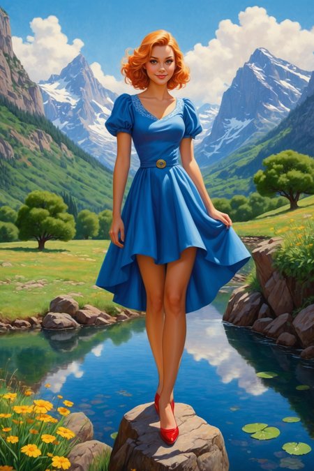 <lora:EnvyDaydreamXL01:0.70>  ,by Natalia Rak and Alex Alemany in the style of Ted Nasmith, ,full body length photorealistic , comic book illustration <lora:comic_book_illustration:2.00> ,