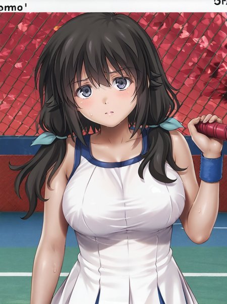 detailed background, shiny skin, rating safe, 
<lora:cyclone.pony:1>,
cyclone, nozomi, 
large breasts, 
clothed girl, 
tennis wear,