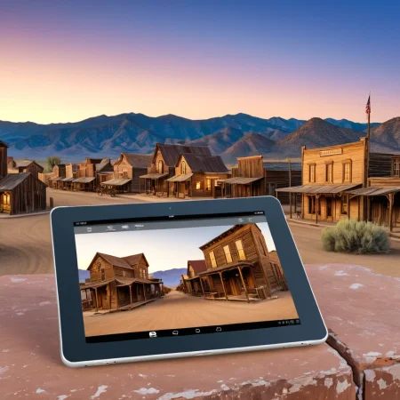 (tablet showcase) <lora:03_tablet_showcase:1.1>
Tan background,
high quality, professional, highres, amazing, dramatic,
(Old western ghost town and dusk:0.5),