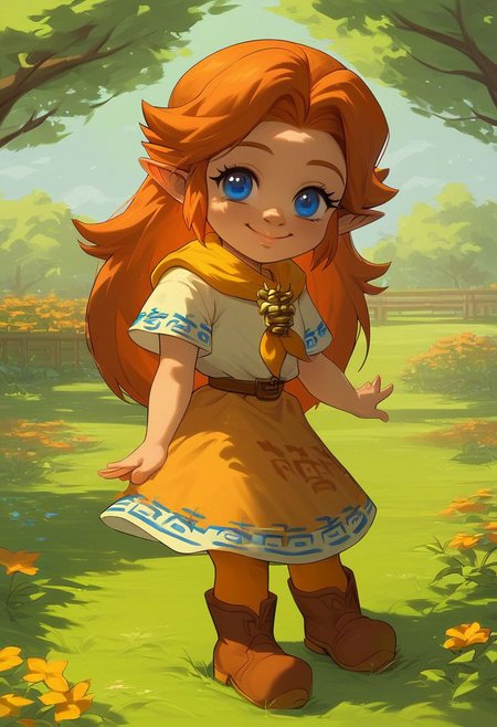 (((score_9, score_8_up, score_8, solo, female, malon, short sleeves, boots, belt, malon dress, brown belt, yellow neckerchief, orange long stockings, female, cute, cub, young cub, young))), (((eye lashes, brown hair, blue eyes))), (masterpiece, best quality, hires, high resolution:1.2), rating_explicit, detailed background, (((garden, tree, outdoors, grass, orange long stockings))), (((smile, suggestive, looking at viewer))) (((laying on grass, side, orange long stockings})), (((female, solo))),