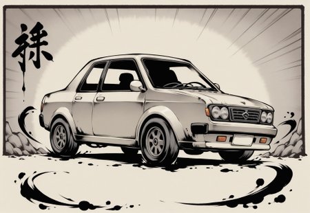 sumi-e, minimalist style, heavy ink, thick lines, smudged lines,

Chandra gasps in shock as a car crashes into the wall