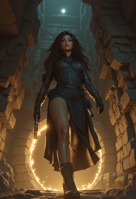 She is beautiful as she walk into  the opening of the underground temple door torch light dancing from the walls her shapely form mesmerizing slutry captivating her tight body close to mine transfixed portrait 
LaraCroft
RefinedBeauty_DA