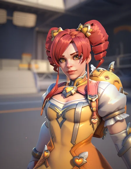 score_9, score_8_up, score_7_up, Masterpiece, high-res, 2k, best quality, 2.5d, 1girl,  brig doki, brigitte (overwatch)  <lora:Brig_Doki_pony-000046:1> Rubbing nose against shoulder blade