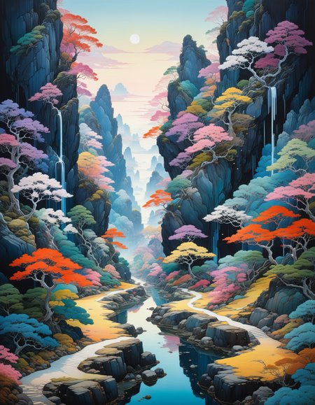 professional photograph of a bizarre otherworldly landscape by  Miho Hirano and A.J.Casson and Qian Xuan and  Brandon Mably , bold lines, hyper detailed, dark limited palette, chiaroscuro,  (intricate details, masterpiece, best quality:1.4),
<lora:add-detail-xl:1> <lora:xl_more_art-full_v1:0.5>