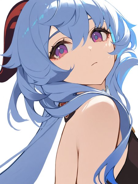 1girl,,1girl,solo,simple background,white background,ganyu \(genshin impact\),<lora:zhen:1.2>, masterpiece, best quality, very aesthetic, absurdres
