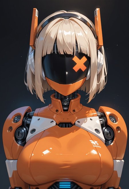 score_9, score_8_up, score_7_up,
 Android girl, pixel face, screen face, robot body, metal skin,
