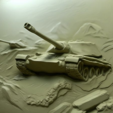instonx tank on the battlefield <lora:instonx:1>