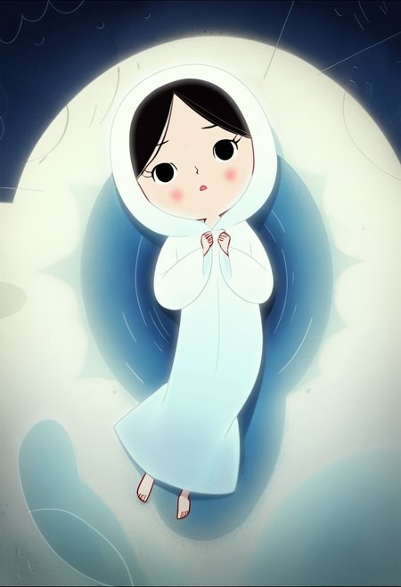 zPDXL3, source_cartoon, Perfect Hands, full body,
1girl, solo, sea bottom, looking at viewer, saoirse, black hair, black eyes, blush, ghost, hood up, robe, barefoot, glowing, lying under the sea, from above, lying on side, facing at viewer, feeling cold, eyes closed, emotionless, open mouth, sleeve past wrist, slim body, long body, highlight cloth wrinkle, anime style face, dark blue background,
<lora:Perfect Hands:1>  <lora:Saoirse_-_The_Song_of_the_Sea-000009:1>