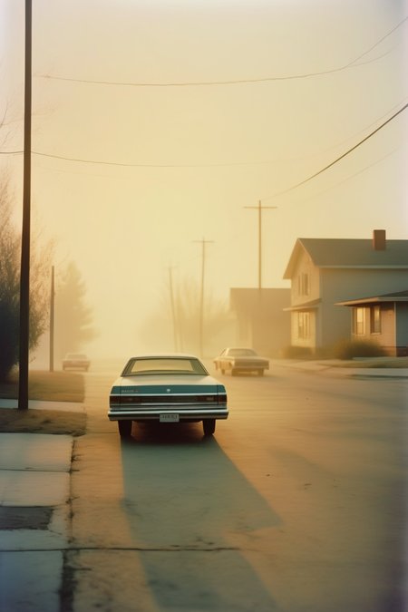 <lora:Todd Hido Style:1>Todd Hido Style - Hazy nostalgic image during golden hour that looks like it was taken on Kodak Portra 400 film using a Mamiya 7. Stephen Shore Style.