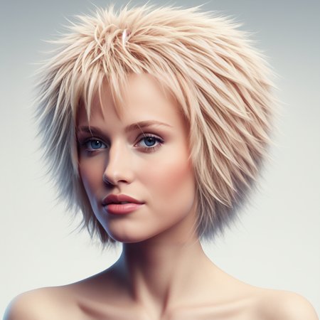 rogaine, female, shaggy, white, highres<lora:Rogaine:0.7>, hair