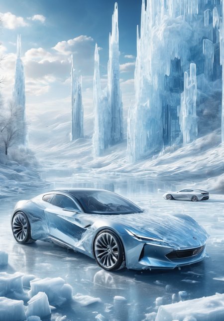(Masterpiece, high quality, best quality, official art, beauty and aesthetics:1.2),(ultra-high precision detail),8k,<lora:ç§å¹»-éªåé»çº¢sdxl:0.5>,ice,snow,future architecture in china,huge artificial urban structure stuck in ice,exquisite,metal crystal,photon force field,(((((future broken sports car covered with ice and snow))))),in winter,meteor shower,planet background,