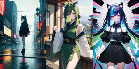 highly insanely detailed, masterpiece, top quality, best quality, highres, 4k, 8k, RAW photo, (very aesthetic, beautiful and aesthetic), 
(1girl:1.3), solo focus, cat girl, 
[[small waist]], [skinny], (anorexic, anorexia:1), 
<lora:Anorexition_v1-rep60-d64-a48:0.8>, 
(__lazy-wildcards/char/haircolor__), 
__lazy-wildcards/dataset/background__,âââ
