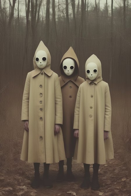 <lora:Christopher Ryan McKenney Style:1>Christopher Ryan McKenney Style - three kids in one coat, creepy core, I can't believe how beautiful this is