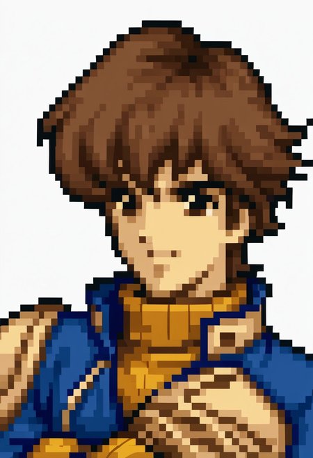 score_9, score_8_up, score_7_up, source_anime,solo, smile,
<lora:zs_FE4PortraitsXL:1> fe4portraits, portrait, pixel art, white background
1boy, male focus, <lora:lloydbannings-pdxl-nvwls-v1:1> trailslloyd, brown hair, brown eyes, jacket, blue sleeves, turtleneck