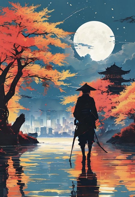 linquivera,  Ink illustration, (anime:0.5), brown tones, aged black red paper,Acer japonicum, inkpunk, surreal,  (at a distance), Will-o'-the-wisp, The city is in the background,moonlit, lonely, solitude, windy, tall trees, samurai sword fight, OverallDetail,Bonsai, bamboo grove,extremely detailed, UHD,(long exposure ,Radiant licorice, Red Japanese maples,dystopian but extremely beautiful:1.4),<lora:- SDXL - letitflrsh_let_it_flourish_V1.0:0.8> ,<lora:Cute_Collectible:1>, <lora:XL_boss_battle:0.6>  <lora:add-detail-xl:1>,  <lora:Concept Art Twilight Style SDXL_LoRA_Pony Diffusion V6 XL:1>,  <lora:MJ52:1>,CyberCity, (blue:1.3)，（red:1.4）,（yellow:1.2）,(harbor:1.3), (ship:1.2), neon lights, scenery, chinese_building, outdoors, road, night, sign, street, riot police, criminals,(bird eye view:1.2),