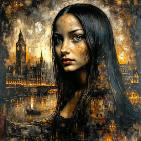 shamanqua mona lisa,  very detailed, expressive, cinematic<lora:shamanqua:1>