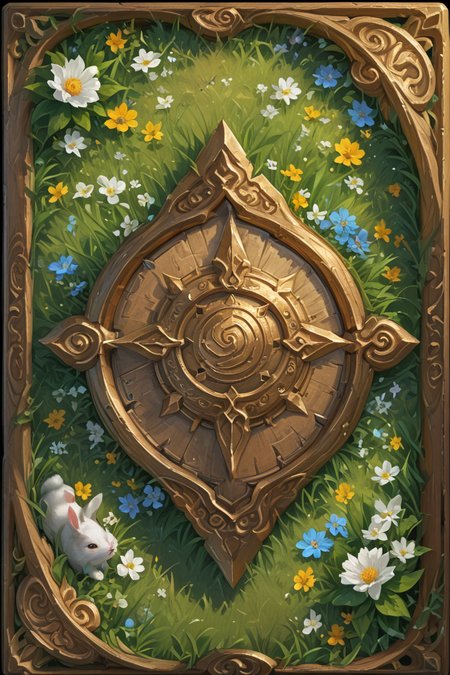 score_9,score_8_up,score_7_up,
hyper-detailed, masterpiece, best quality,realistic details,
cards, tarot, graphic border, illustrative, obsidian, skeuomorphism, detailed, upper body, rabbit, lucky grass, flower, grass background,
<lora:sdxl_lightning_8step_lora:1>
<lora:DM_CB:1>
glowneon<lora:glowneon_xl_v1:1>