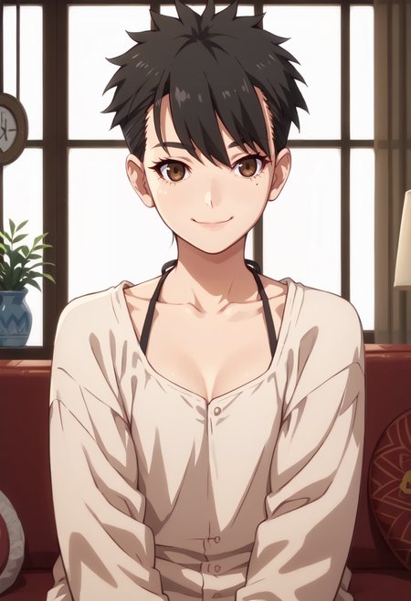 score_9, score_8_up,
1girl, <lora:ReikaMayoko_OffSeason_PDXL:0.9>, reikamayoko, mole under eye, brown eyes, short hair, black hair,
halterneck,
slight smile,
indoors