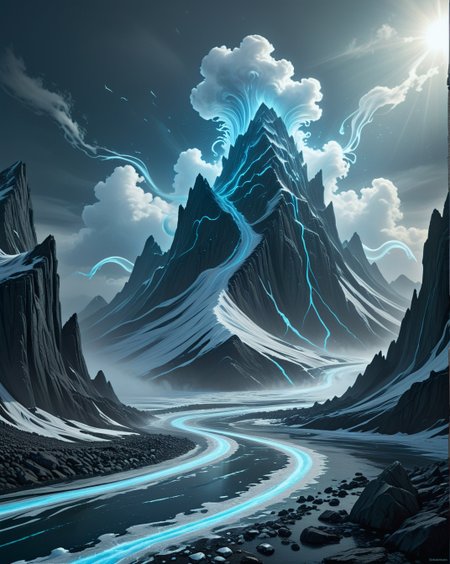 dark fantasy Bioluminescent tsunami illuminating coastal fault lines,Glacial winds: Katabatic streamers carving cloud rivers down ice slopes,
random rider in landcscape,
 <lora:ral-dark-fantasy-il:0.14> dark fantasy, eldritch horror, mythology, apocalyptic,
<lora:extremely_detailed:0.8> extremely detailed,
<lora:DetailMaximizer:0.5>,
 <lora:Dream Scenery XL:0.4> Dream Scenery,
<lora:add-detail-xl:0.3>,
detailxl