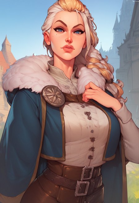 score_9, score_8_up, score_7_up, score_6_up, score_5_up, score_4_up, jaina proudmoore standing looking at viewer, in wizards tower, medieval fantasy  <lora:DJCompsLycoXL:0.9>