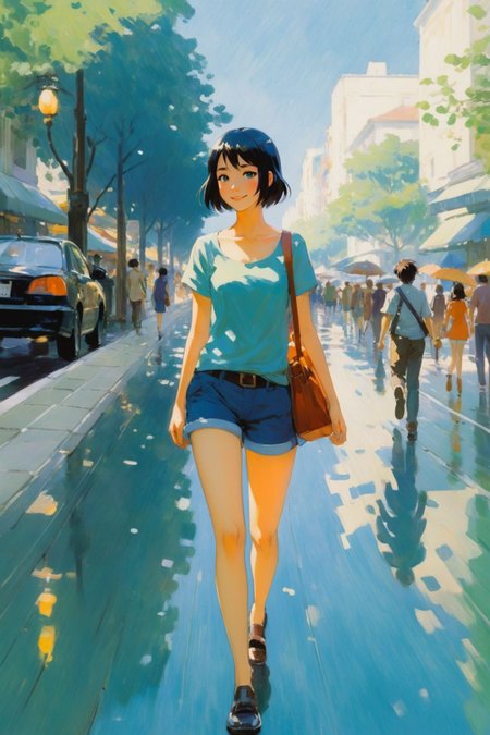 by Othon Friesz and Makoto Shinkai and Greg Tocchini, <lora:EnvyImpressionismXL01:0.70>