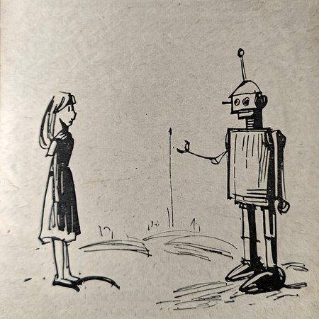 drawix15 robot and girl<lora:drawix15:1>