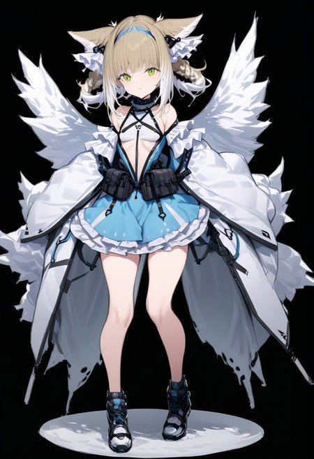 masterpiece, best quality, ultra-detailed, beautiful, nai3, 1girl, solo, full_body, tachi-e, 
suzuran_\(arknights\),