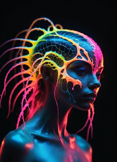 <lora:br1ghtXLP:0.7> multicolored <lora:43stl1ght1ngXLP2:0.7> 43stl1ght1ng, low light, dramatic lighting, darkness, neon, spotlight <lora:envyStarlight_v10:0.8>