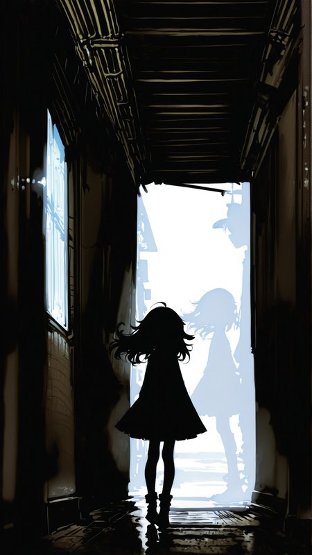 masterpiece, newest,absurdres,incredibly absurdres, best quality, amazing quality, very aesthetic, 
1 girl,stealth, white silhouette, floating hair,
   <lora:p1ge0n666:1> p1ge0n666_illu <lora:re4lity:1> re4lity_sync_illu <lora:sometyome_style:1> sometyome_illu,