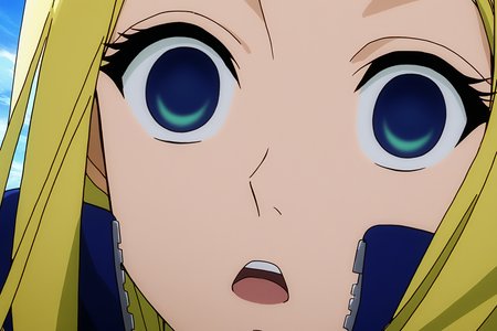 pixiv masterpiece, source_anime, score_9, score_8_up,  score_7_up, score_6_up, absurd res, BREAK
 <lora:Nino_arakawa_under_the_bridge_illu_v20-000012:1>, nino_arakawa_il, 1girl, solo, tracksuit, zipper, portrait, face, blue sky, surprised