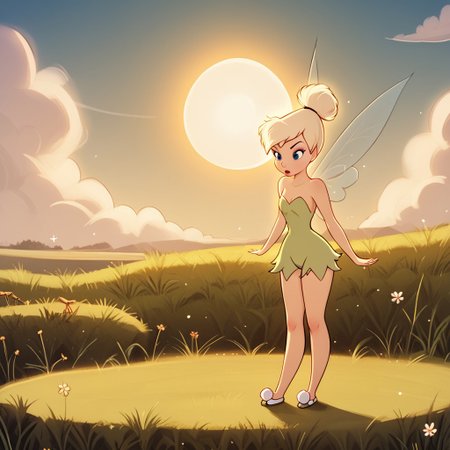 score_9, score_8_up, score_7_up, score_6_up, score_5_up, score_4_up,
 luminekoStyle,
 Tinkerbell, Fairy, Fairy wings
field, grass,  sun, clouds,