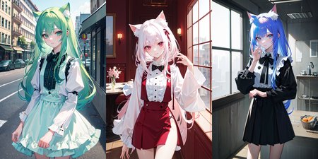 highly insanely detailed, masterpiece, top quality, best quality, highres, 4k, 8k, RAW photo, (very aesthetic, beautiful and aesthetic), 
(1girl:1.3), solo focus, cat girl, 
[[small waist]], [skinny], (anorexic, anorexia:1), 
<lora:Anorexition_v1-rep60-d64-a48:0.6>, 
(__lazy-wildcards/char/haircolor__), 
__lazy-wildcards/dataset/background__,âââ
