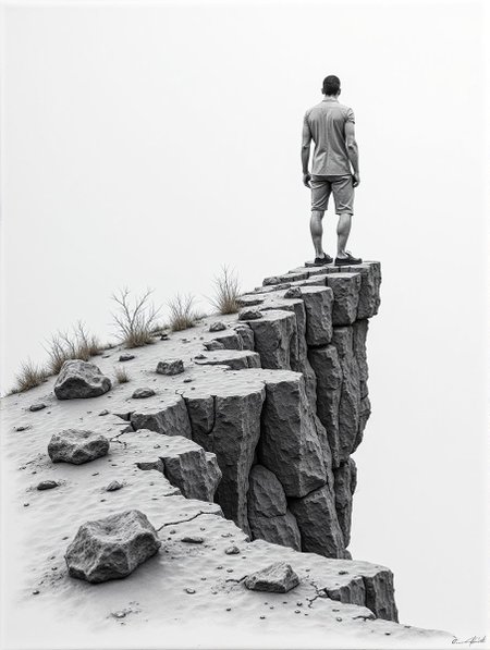by Antony Gormley, (tilted horizon , Terragen but extremely beautiful:1.4), (intricate details, masterpiece, best quality:1.4) , Pencil Sketch Drawing, black and white drawing, pencil sketch, graphite drawing, , looking at viewer.   <lora:DG_Surrealism_style:1>
