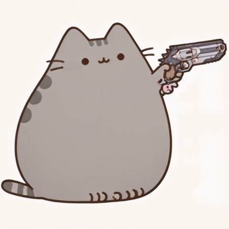 embedding:IllusP0s, b3_wingman_\(weapon\), pusheen, no humans<lora:b3_wingman_weapon.safetensors:1.0:1.0> <lora:PusheenIXL.safetensors:1:1>