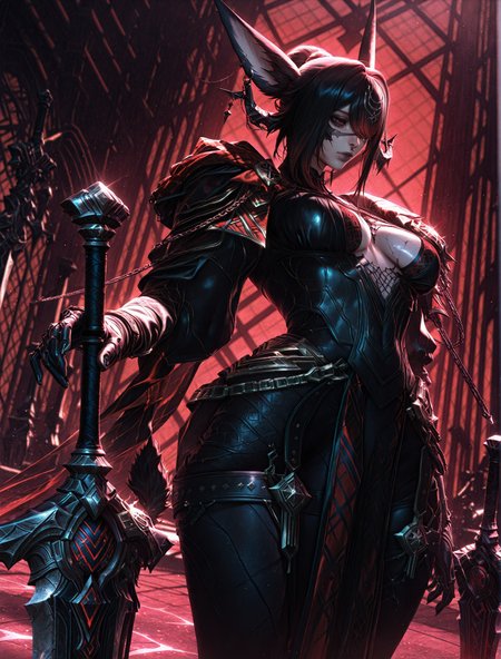 masterpiece,best quality,amazing quality,intricate details,cinematic light,highres,,L0LSPL4SH, year2024, year2023, West Studio, sixmorevodka,
saber aler \(fate\),corrupted,medium breast,planted sword,cowboy shot
,dynamic angle
,BREAK, depth of field, masterpiece, best quality, amazing quality, very aesthetic, high resolution, ultra-detailed, absurdres, newest,scenery, volumetric lighting,film grain, <lora:add-detail-xl:1> , <lora:ChamIllustriousBackgroundEnhancer:0.5> ,<lora:hq-nsfw-v2b-Illustrious:0.5>,  <lora:PSH_Epsilon_illus:1> ,<lora:L0LSPL4SH_IllustriousXLv01:0.4>