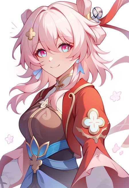 score_9,score_8_up,score_7_up,<lora:march_7th_(hunt)_v2:1>,upper_body,medium_breasts,official_alternate_hairstyle,official_alternate_costume,black_dress,smile,1girl,looking_at_viewer,hairpin,march_7th_\(hunt\)_\(honkai:_star_rail\),simple_background,single_earring,long_sleeves,highres,shuangyaji,march_7th_\(honkai:_star_rail\),absurdres,solo,white_background,