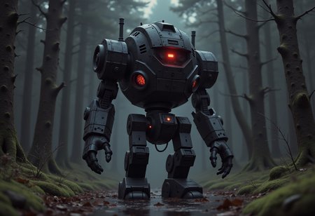 *Channel_42* a black robot *It is pitch black; you are likely to be eaten by a Grue* *Unafraid*
