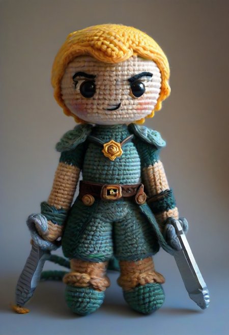 Saber, by saint exupery, crocheted style