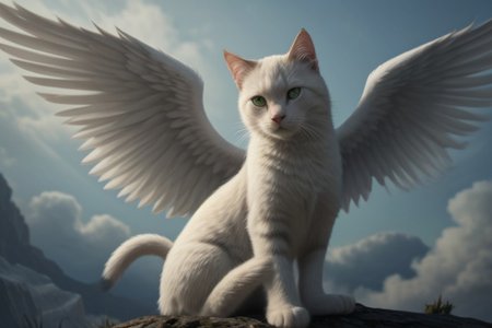,(Masterpiece:1.2, high quality),
 cat, :3,  
<lora:cat_20230627113759:0.8> angel wings