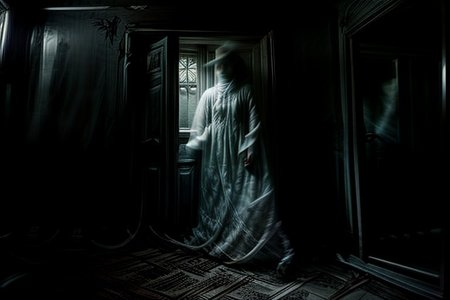 Photography, photorealistic, insanely real life detailed, 8k, highest resolution possible, sharp focus, taken with professional DSLR and lenses, cinematic, taken best skilled cinematographer, insanely life like, Picture taken with Nikon D6 DSLR with expense professional lens, photo, 
, Darkness, darkness,dark,dimly lit,two-tone,
ghost, barefoot, black hair, blurry, face, from behind, ghost, long hair, looking at viewer, sitting, solo, standing, transparent, veil, very long hair, walking, white dress, white hair
Inside a haunted house, indoors,night,dark, creepy, scary,terrifying, haunted,spooky,unnerving, paranormal,supernatural, (((ghist randomly hiding in corner, behind something, by door, by doorway))), (((ghost randomly sitting, standing, walking, floating)))
horror movie atmosphere, cinematic dark night time lighting and dramatic shadows,
Cinematically extremely photorealistic horror scene of inside a 4 story haunted house, (random floor level, i.e. any floor from basement attict),  (random room), shadowy humanoid figures can randomly be faintly made out walking among rooms
, (8K, RAW photo, best quality:1.2, masterpiece:1.2), (realistic, photo-realistic:1.9), ultra-detailed, 
(masterpiece:1.2), (best quality,:1.2), 8k, HDR, ultra detailed, ((photorealistic)), professional light, cinematic lighting, ambient lighting, atmospheric effects, l