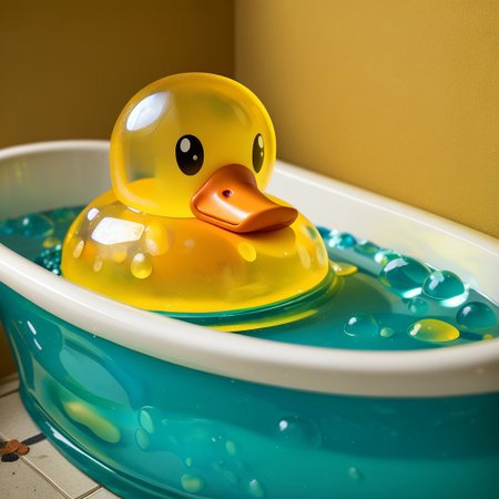 {1duck, 1 bath duck made out of slime, (slime duck:1.5), (yellow slime body:2), (orange slime beak:2), (glossy black eyes:1.5), translucent slime duck, transparent slime duck}
hud_sp_bth, flower, petals, water, bath, in an elegant bath tub, bubbles made out of slime, slimes hiding in the bath bubbles, bubble bath, perspective from inside tub, prespective from inside bath, lots of frothy bubbles, 
everything made of slime, No simple background,
((translucent slime)), ((transparent slime)), (bioluminescent slime), sl1m3d, slime, slime-morph, saturated colors, no humans, no people, no man, no woman,
