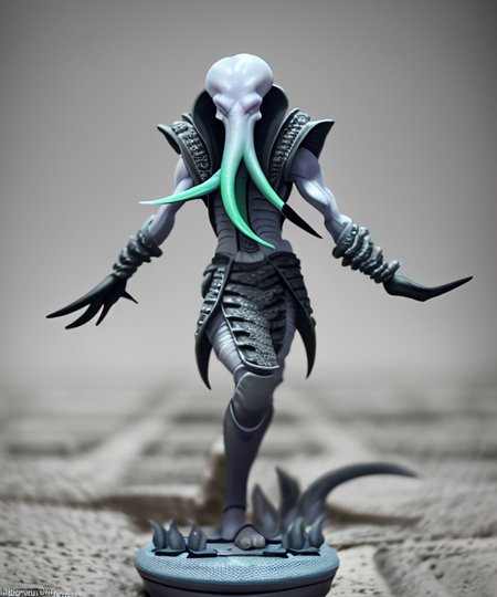 figrne, photo of mindflayer illithid , on a base, depth of field, flawless, RAW, (((plain background))), high detail, insane detail <lora:figrne_v2std:1>