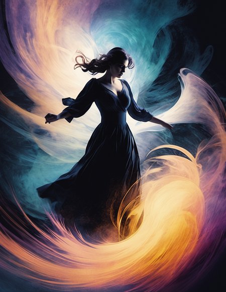 concept art <lora:CivitAI_64_ALL:0.6>, Electic Colors, Film grain, Ethereal Lighting, Thermograph, Dark Wave Art, Swirling Adobe, soft lighting, award winning, Irresistible portly Thetis, folkmancer, Action pose, Encaustic Paint, Monochrome, side light, CivitAI Fusion Style . digital artwork, illustrative, painterly, matte painting, highly detailed