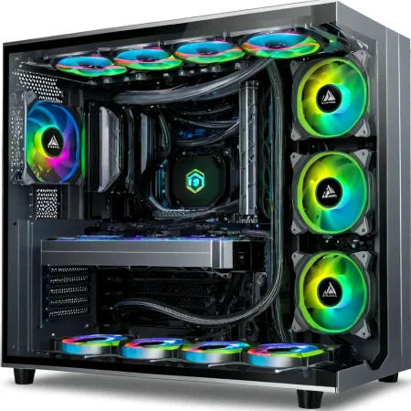 (pc showcase, fully equipped, liquid cooling tubing, rgb lights, Silver case) <lora:46_pc_showcase:1.1>
Silver background,
high quality, professional, highres, amazing, dramatic,
(Gothic cathedral and moonlit and eerie atmosphere:0.5),