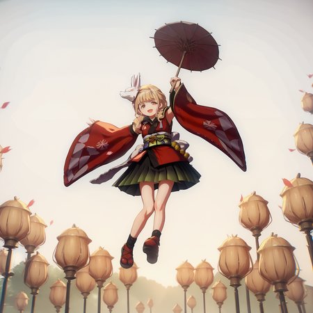 score_9, score_8_up, score_7_up, score_6_up, source_anime, 8k, detailed, hires, absurdres,
<lora:holdhang-pony:0.8>, holdhang, sakasahang, arms above head, holding parasol,
<lora:kotone.pony-v1.3:1> kotone, kamuro, parasol, happy
sky, floating, flying, above clouds,