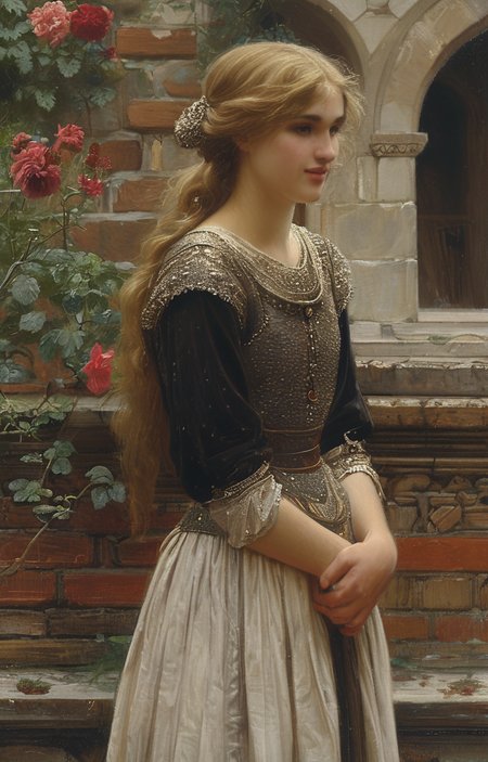masterpiece,best quality,<lora:tbh201-sdxl:0.9>,illustration,style of Edmund Leighton
 tech genius teenage girl
