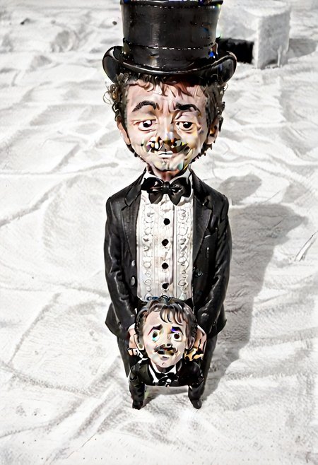 ((((((black and white,eyestalks)))))),((small man with mustache, top hat, kenbis, chibi, chibi, male only, male, male chibi, monocle, art deco, thick mustache, comically large mustache, handlebar mustache, tiny, multiple men, shrunk, microxl, some little guys,  high angle, from above)), bwMovies, realistic, photo, vintage photo, ((very small man, small man, a small man, a man who is small, a small man)), an unapologetically small human male, black and white, smiling, very happy, euphoric, ecstatic, wonderful small men, large smile, huge smile
