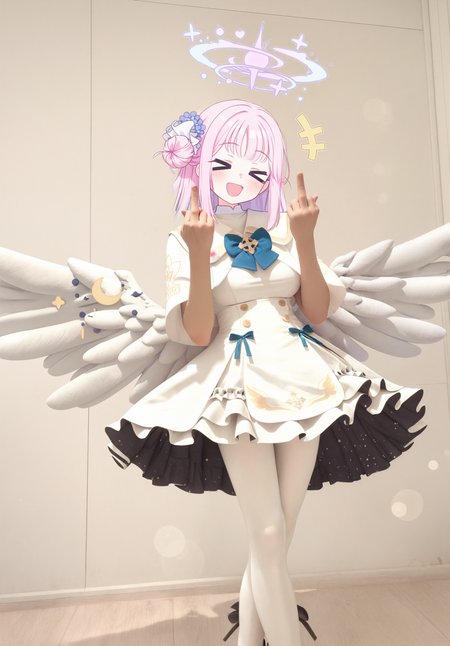 真人身体动漫脸[real body anime face]