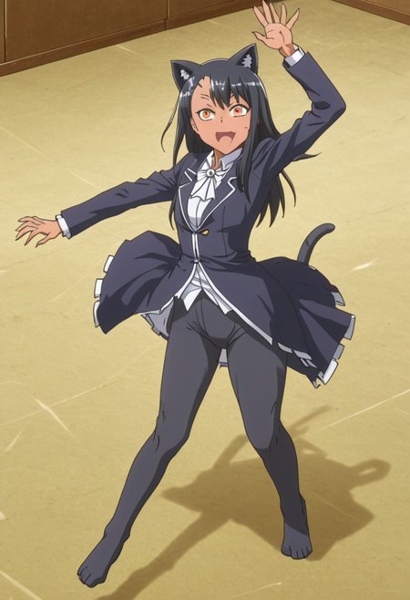 macabre, anime, dynamic pose, dynamic angle, masterpiece, best quality, 1girl, solo, macabre place, macabre style, anime coloring,
Nagatoro_Hayase, cat cosplay