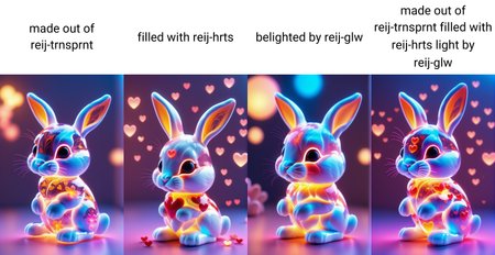an adorable chibi bunny made out of reij-trnsprnt  <lora:heartglow-000006:0.9>,, cuteness overload, masterpiece, sharp and in focus, OLED